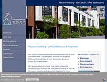 Tablet Screenshot of hausverwaltung-bros.de